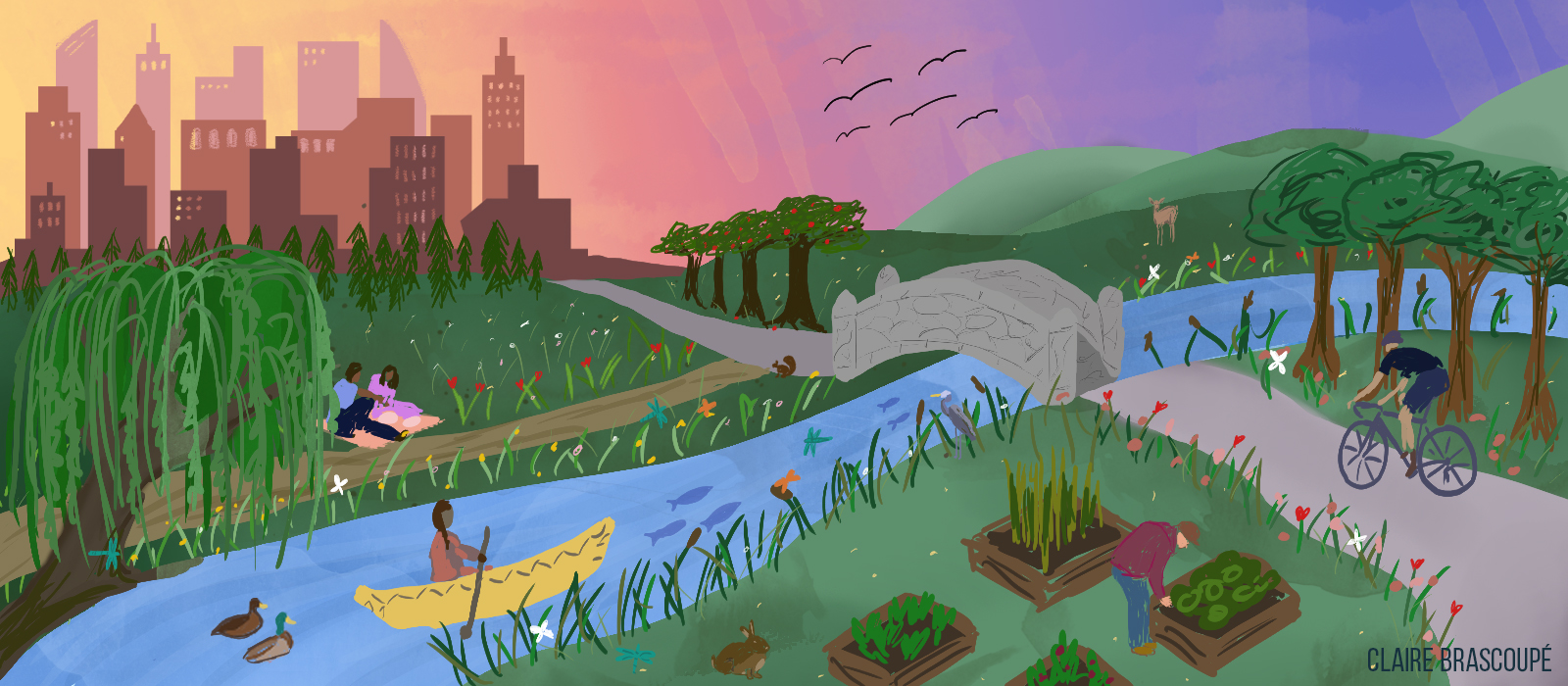 Graphic of a landscape