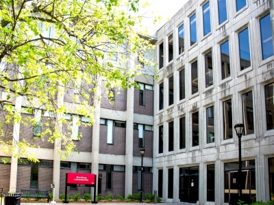 The front entrance to Herzberg Laboratories.