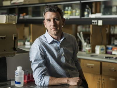 Kyle Biggar in his lab