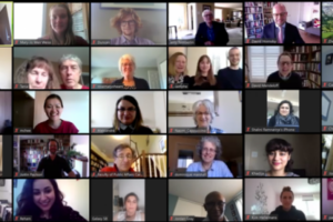A screen grab of a virtual event honouring the Provost Scholar Award recipients.