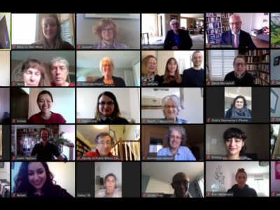A screen grab of a virtual event honouring the Provost Scholar Award recipients.