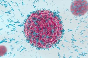 3d illustration of how our immune systems fight viruses