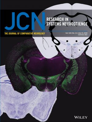 The cover of the Journal of Comparative Neurology