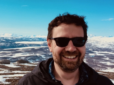 Paul Peters in an arctic landscape